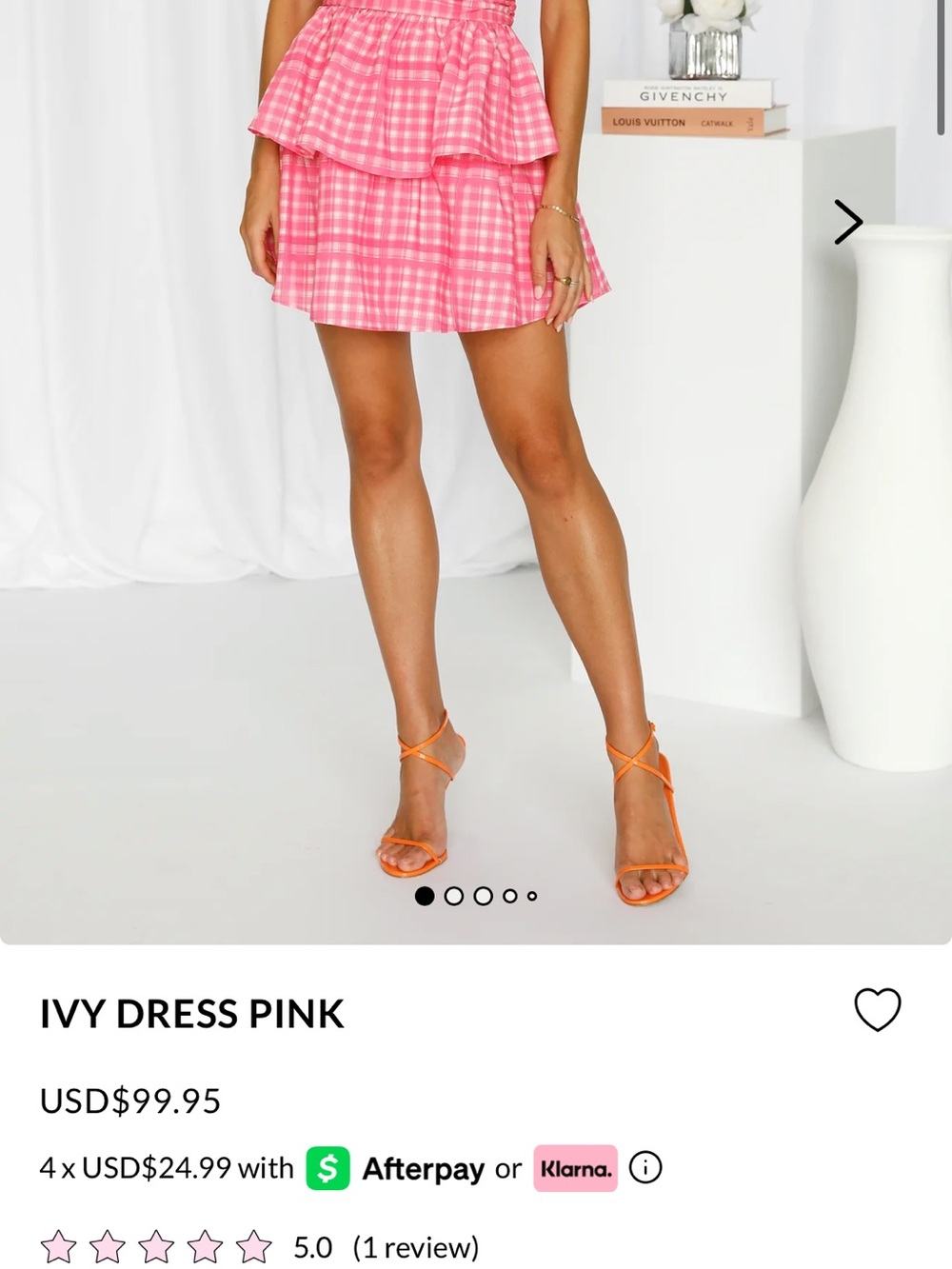Hello Molly Pink Plaid Mini Dress